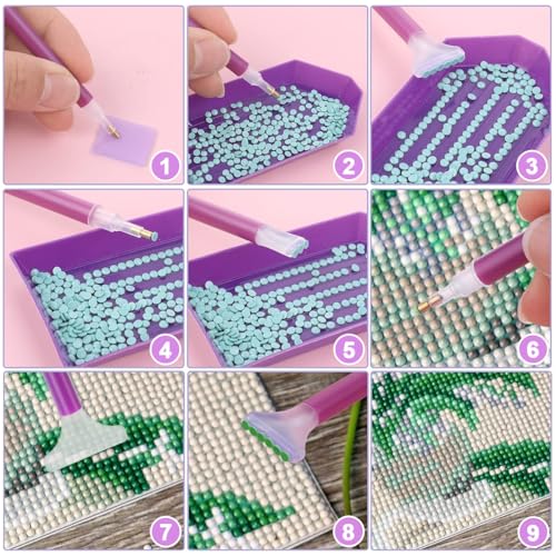 HASTHIP® 46PCS 5D DIY Diamond Painting Tools and Accessories Kits with Trays Pens Tweezer Clips 28-grids Organizer Art Tool Kit Without Diamonds HASTHIP® 46PCS 5D DIY Diamond Painting Tools and Accessories Kits with Trays Pens Tweezer Clips 28-grids Organizer Art Tool Kit Without Diamonds